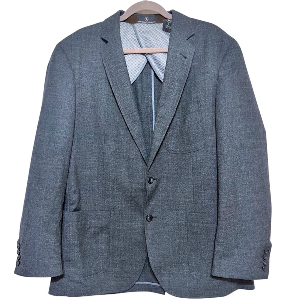 Hart Schaffner Marx Wool 2 Button Single Breasted Lapel Classic Staple Blazer